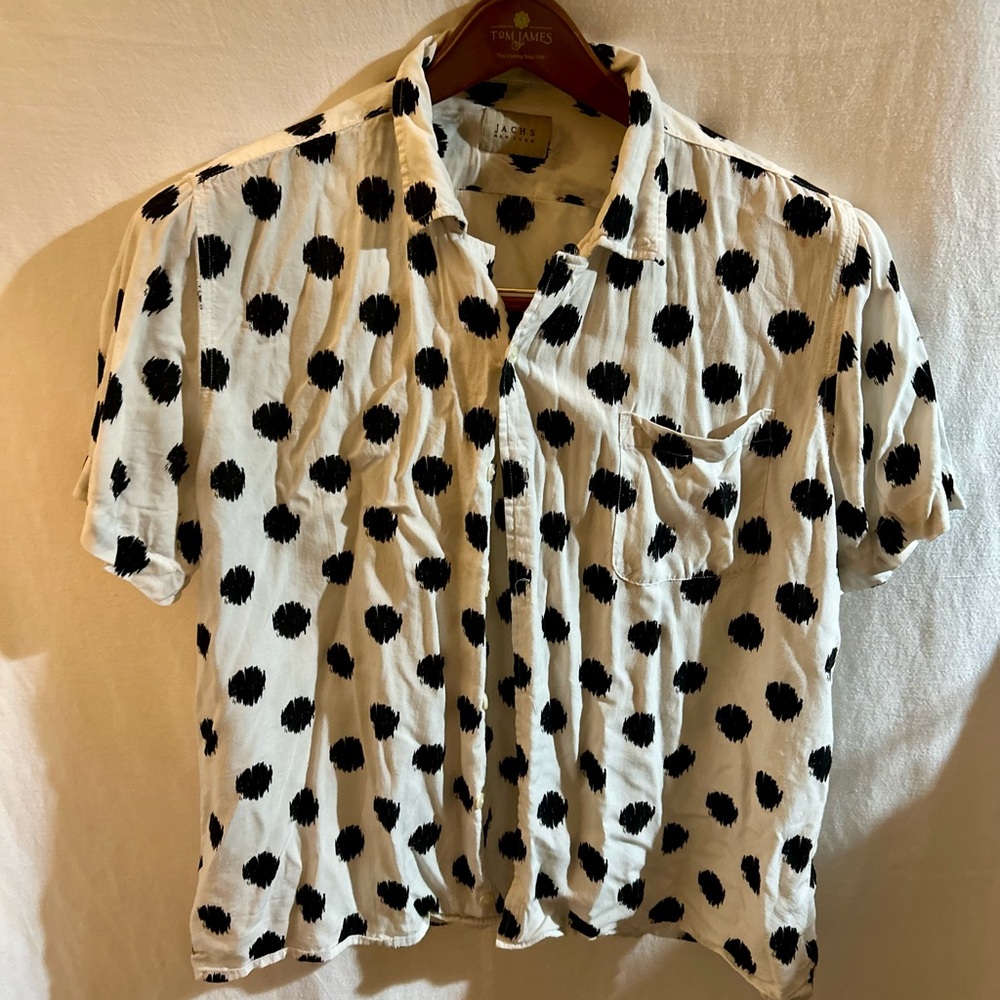 Jachs New York Black and White XL Women’s Patterned Button Down Shirt